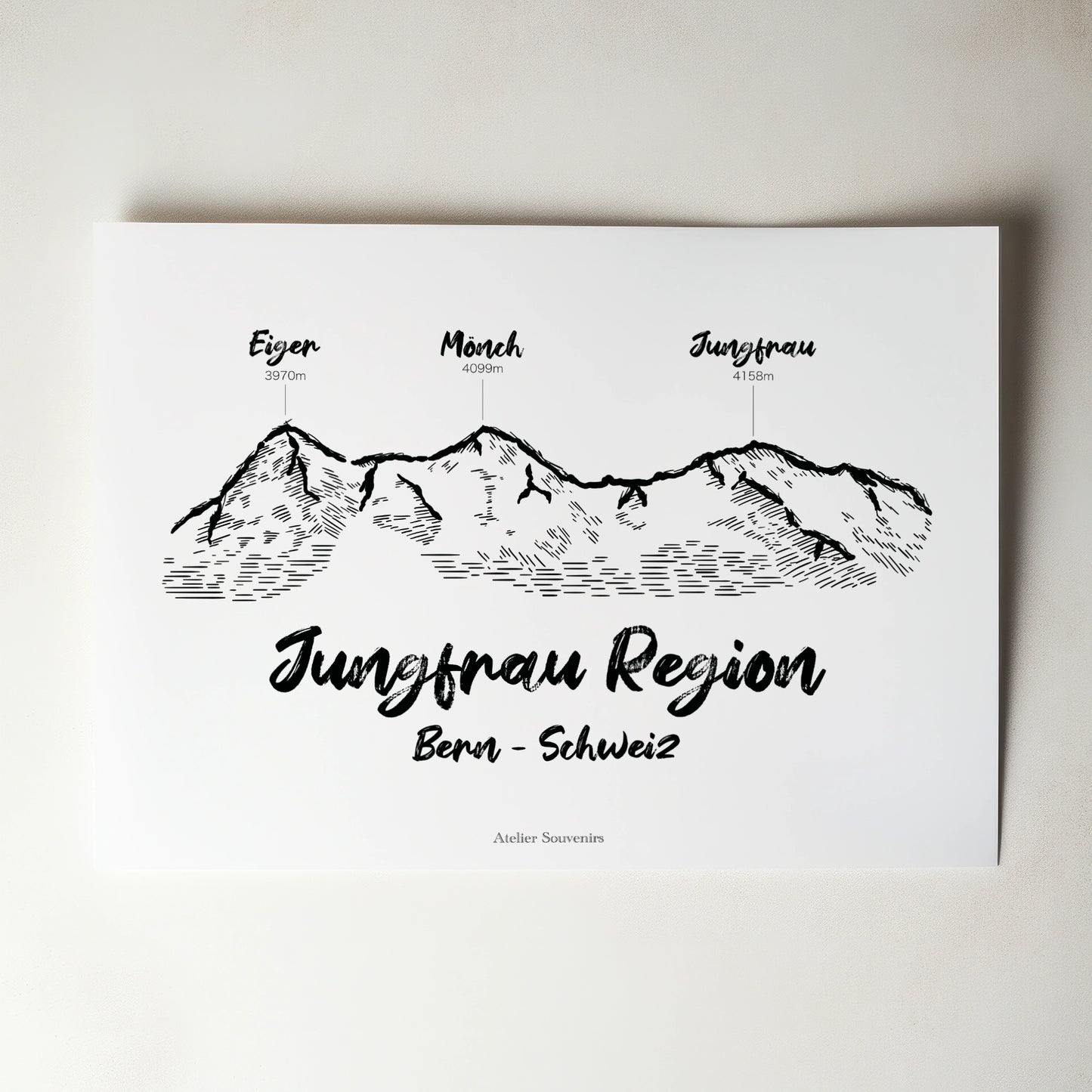 Affiche Jungfrau Region – Trio majestueux
