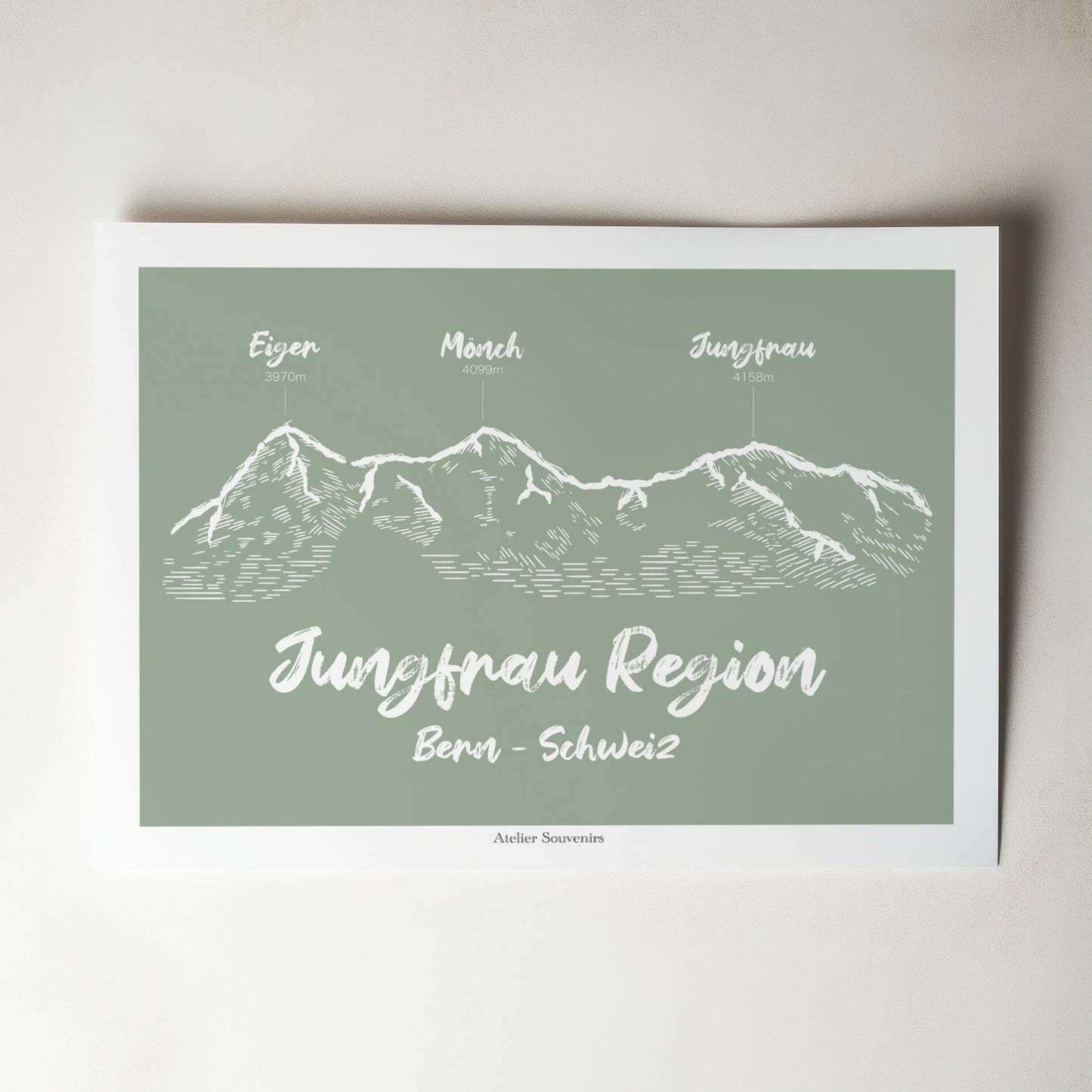 Affiche Jungfrau Region – Trio majestueux