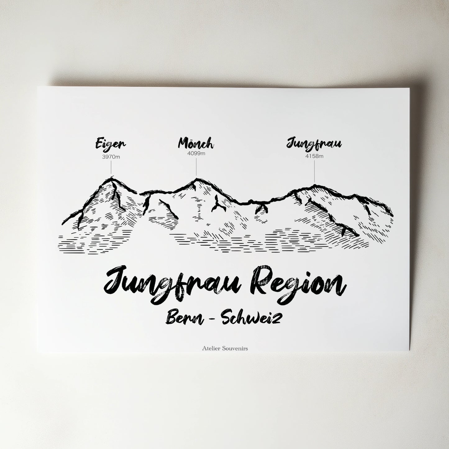 Poster Jungfrau Region – Majestätisches Trio