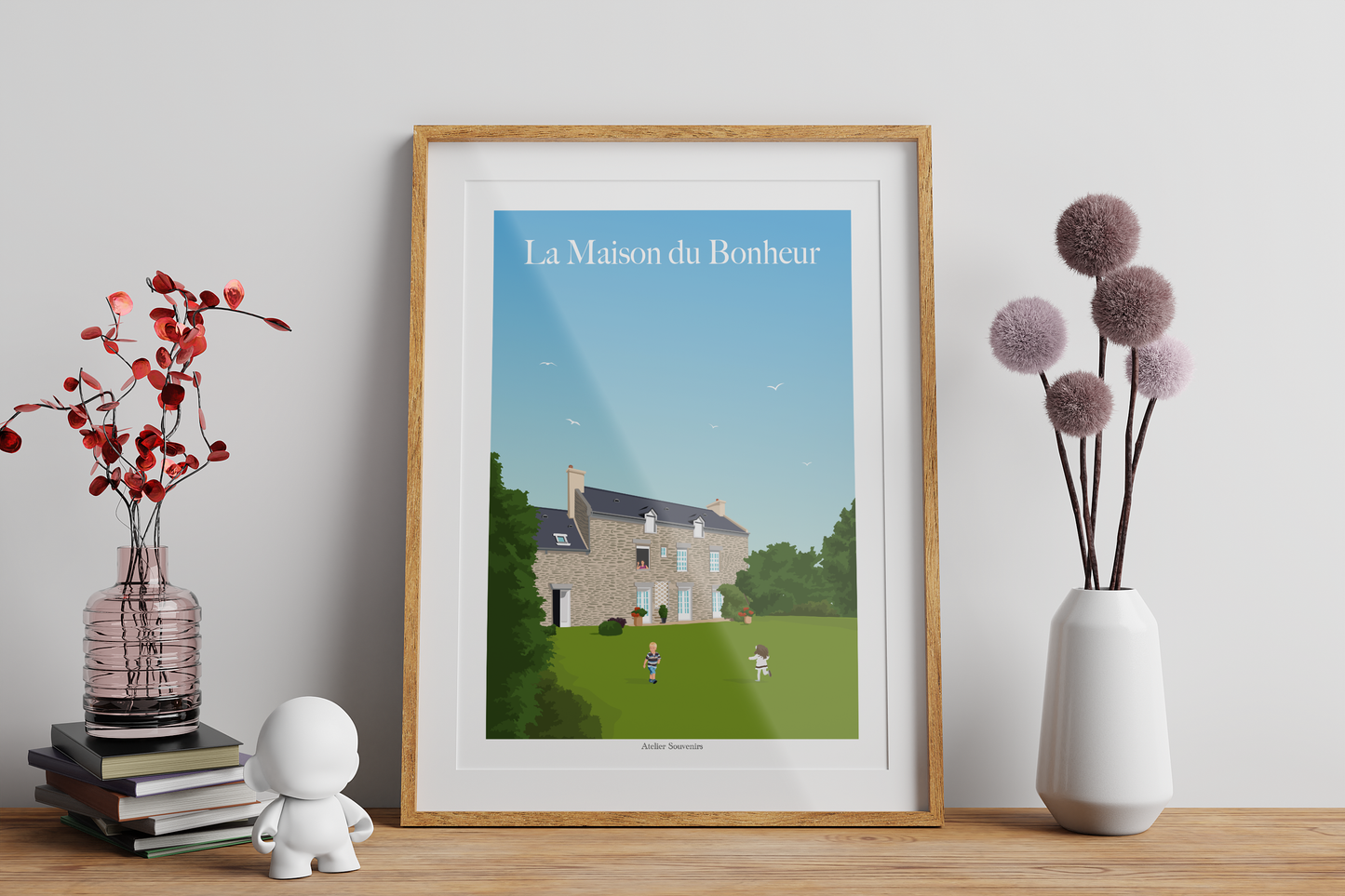 Affiche Personnalisée de Votre Maison - Format 30x40cm - Atelier Souvenirs