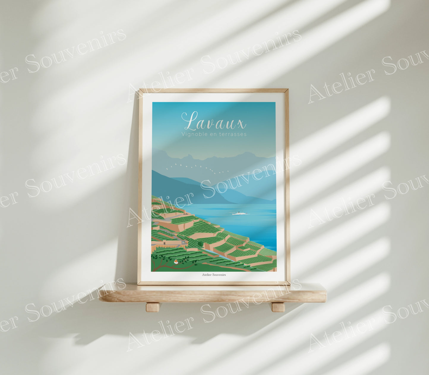 Affiche Lavaux - Vignoble en terrasse - Atelier Souvenirs