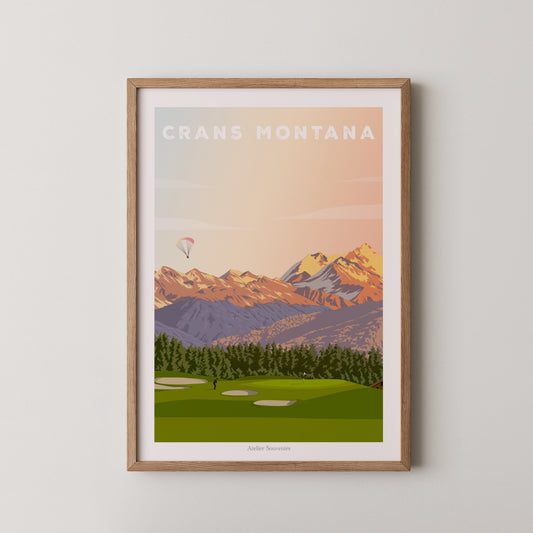 Affiche Valais - Crans Montana été