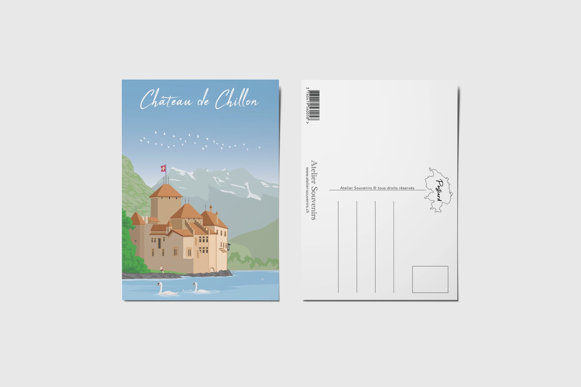 Carte Postale Vaud - Château de Chillon - Atelier Souvenirs