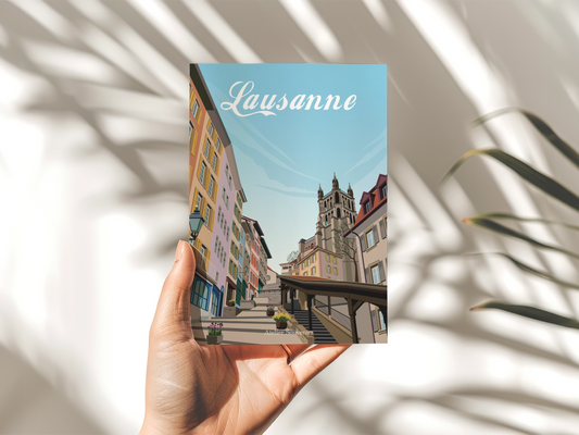 Carte Postale Lausanne - Vieille-Ville - Atelier Souvenirs