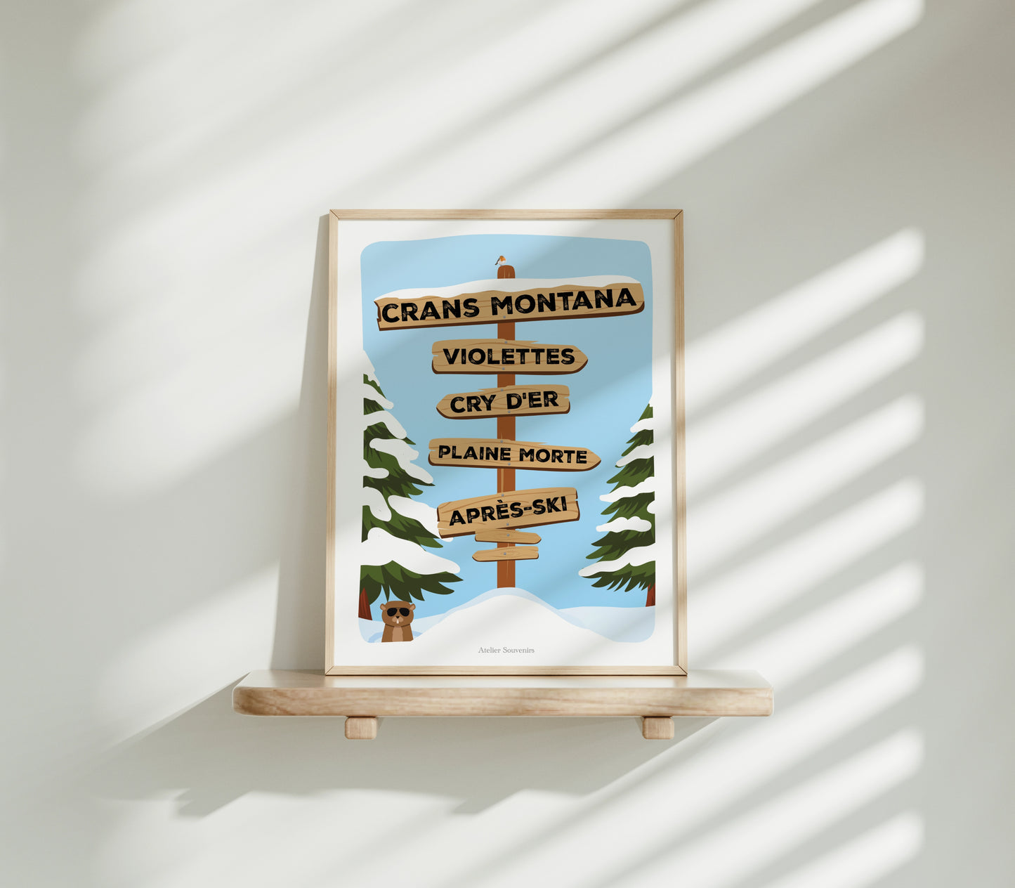 Affiche Les Panneaux Suisses Crans Montana