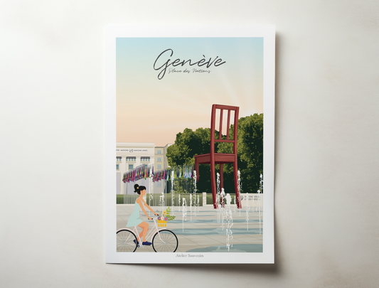 Affiche Genève - Place des Nations