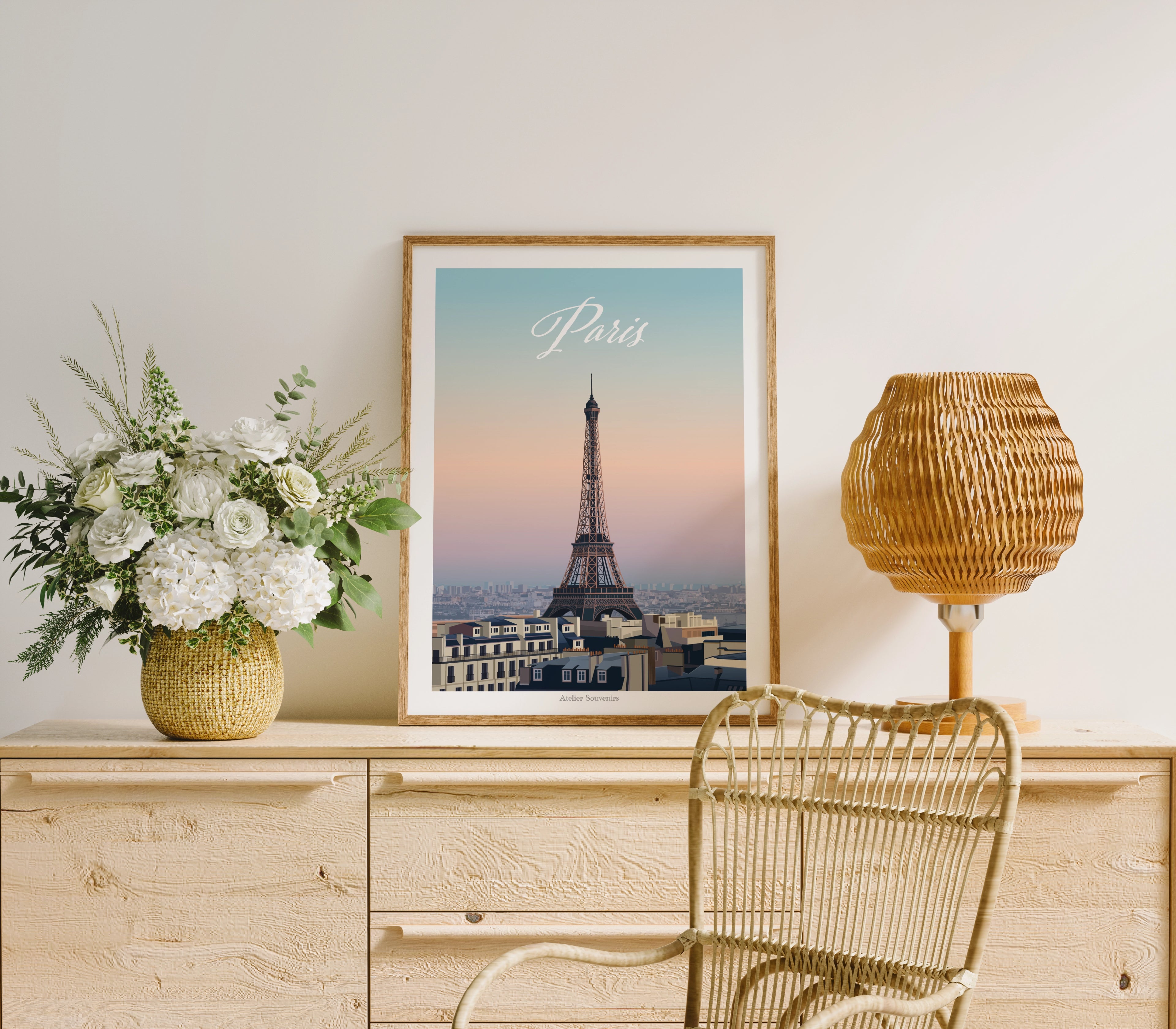 Affiche Paris - Lever de soleil sur les toits