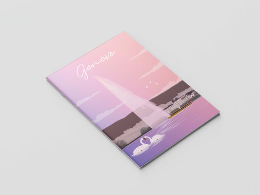 Carnet A5 Genève - Jet d'eau