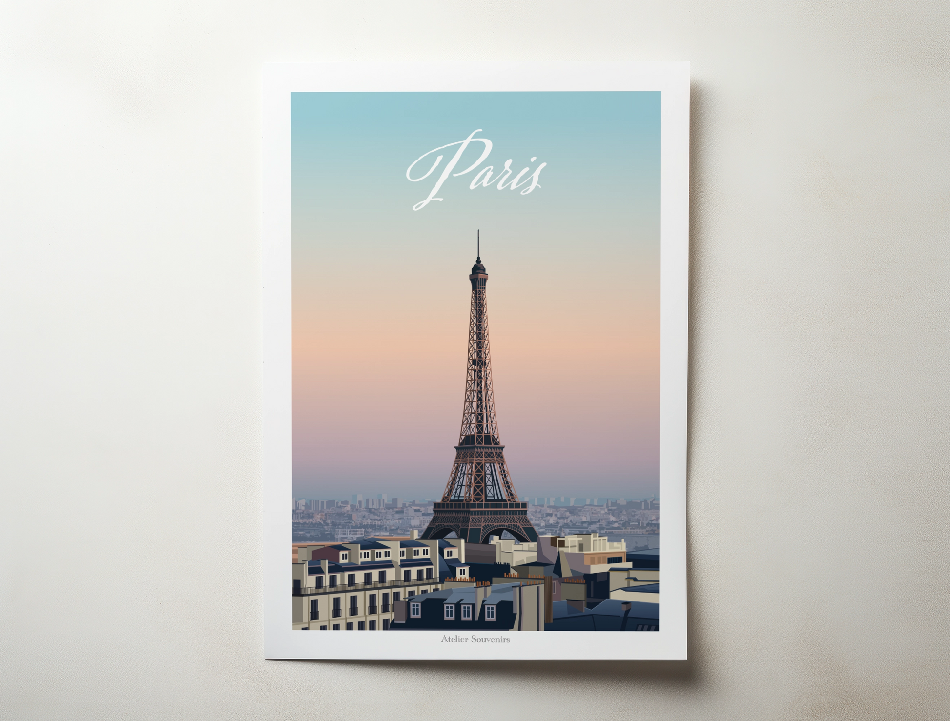 Affiche Paris - Lever de soleil sur les toits