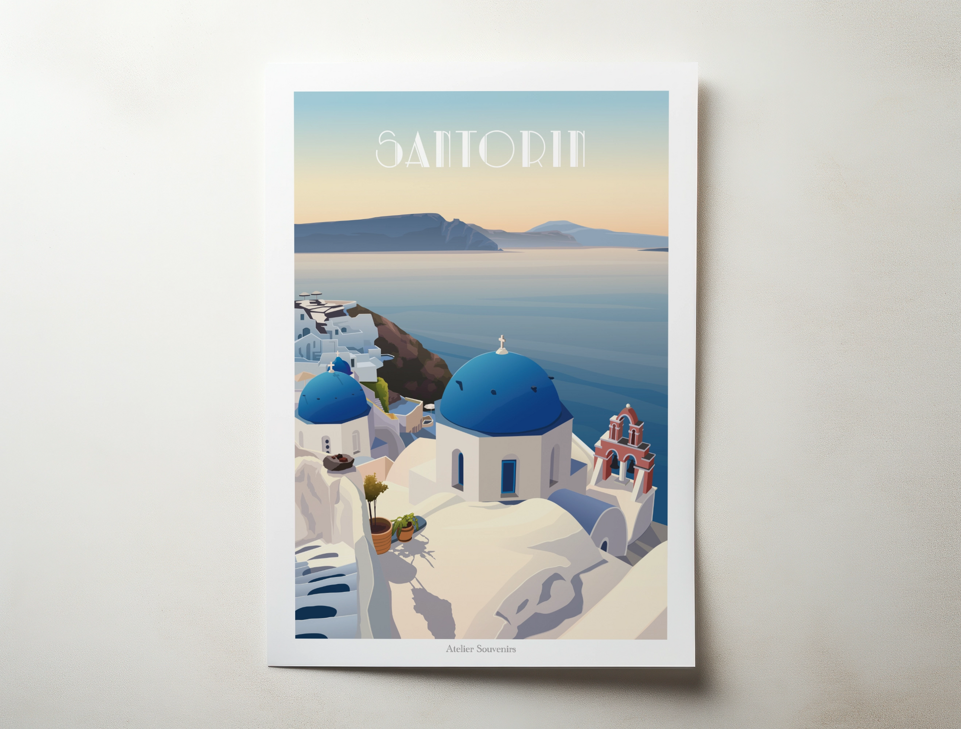 Affiche Grèce - Île de Santorin