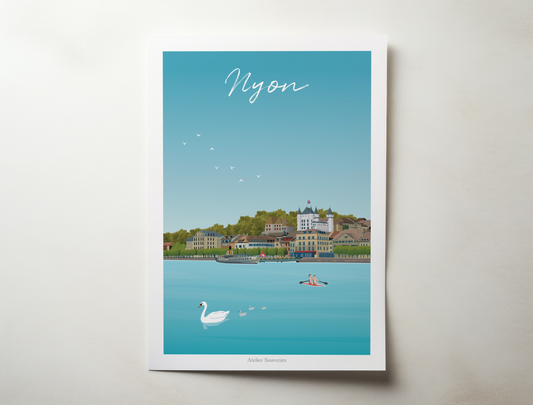 Affiche Nyon - Au bord du lac
