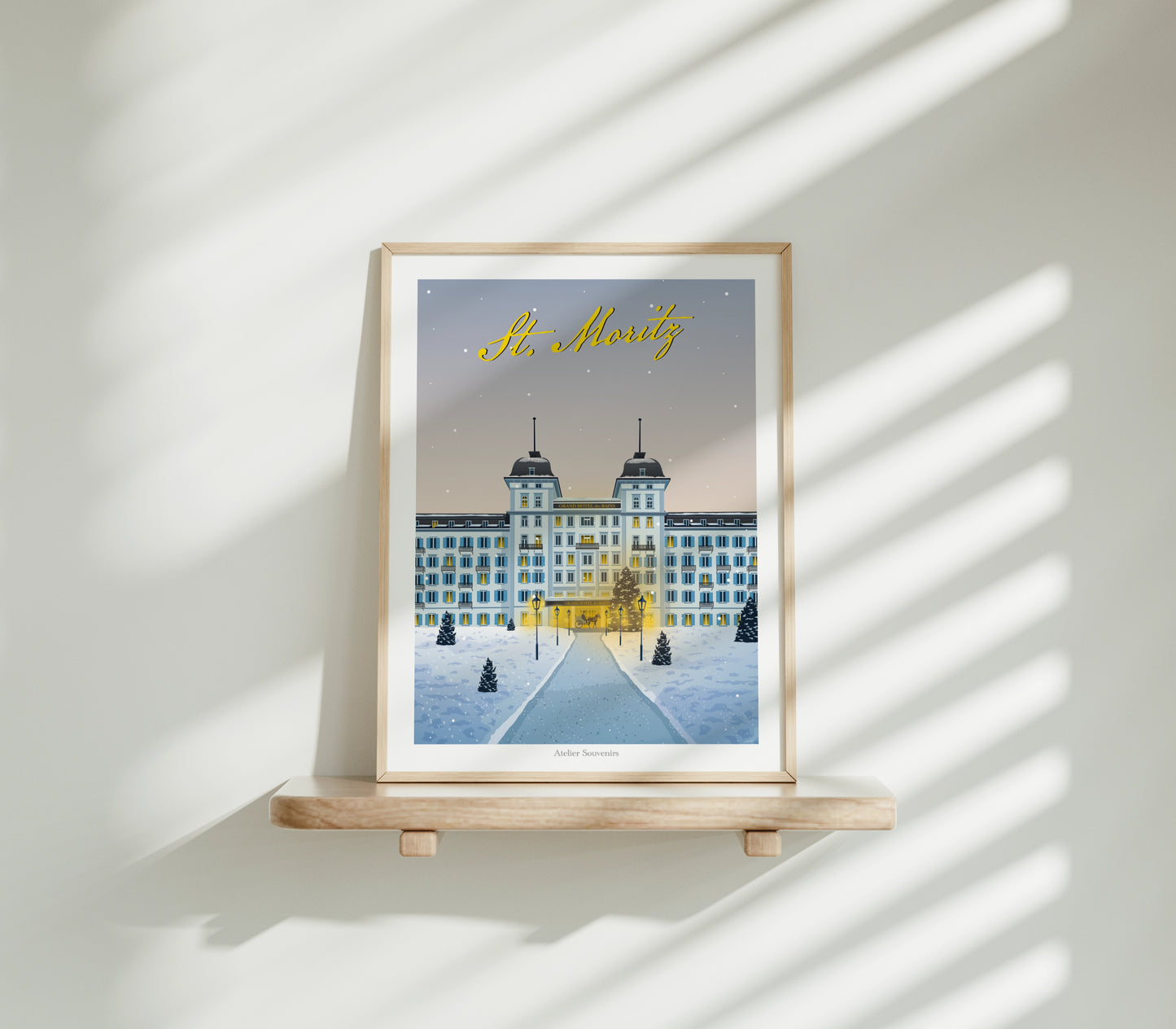 Affiche St. Moritz – Magie de l'hiver - Atelier Souvenirs