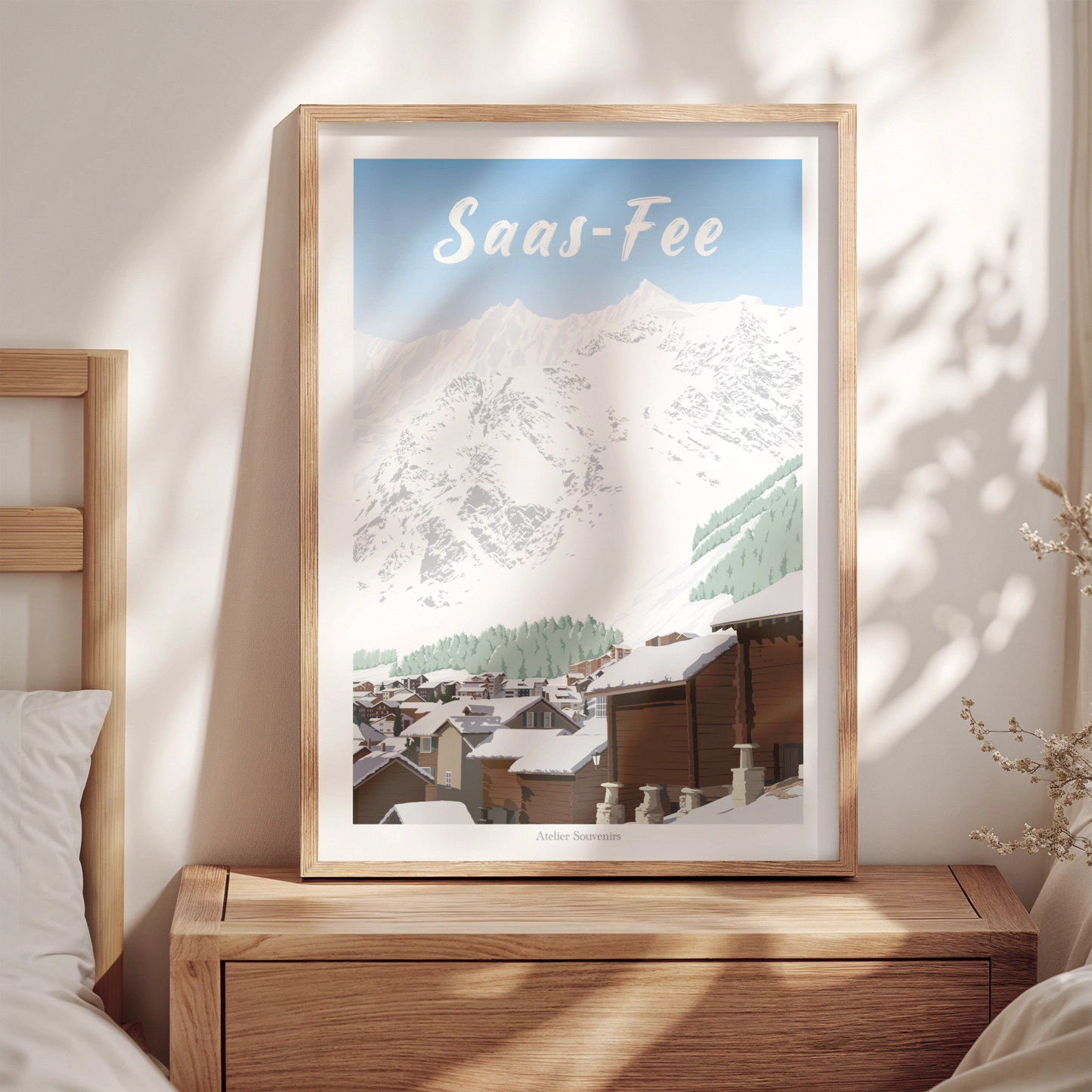 Affiche Valais - Saas-Fee hiver