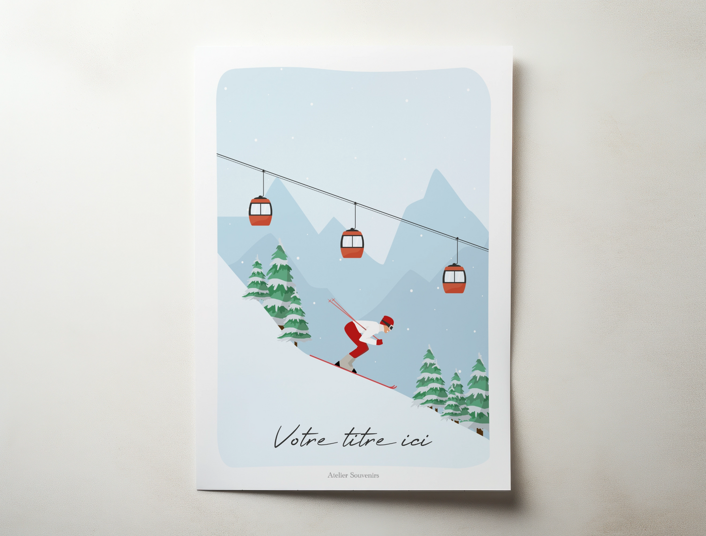 Affiche Les Alpes Suisses - Ski