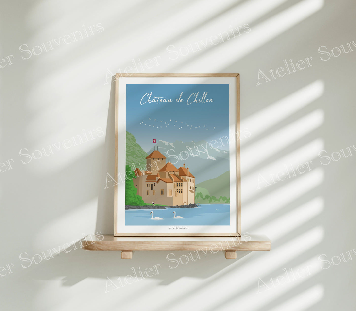 Affiche Vaud - Château de Chillon - Atelier Souvenirs